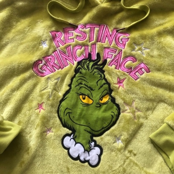 How the Grinch Stole Christmas Fuzzy Green Sweater - Picture 3 of 6